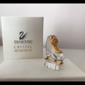 Swarovski cristal ice skate figurine